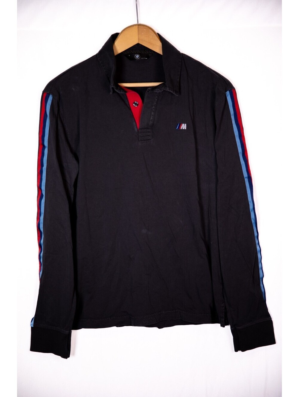 BMW Official Gear Sweater Long Sleeve Racing Polo Shirt Men's L
